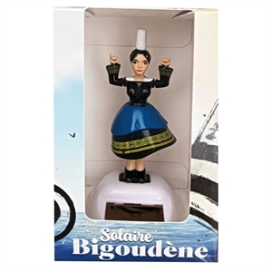 Solcelle figur Fransk Breton pige  h:12cm